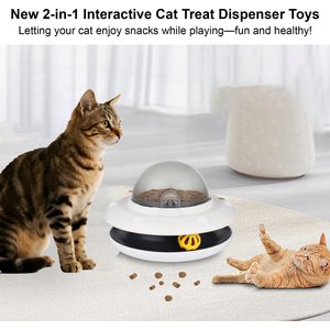 Luckylala Electric Interactive Cat Feeder, White