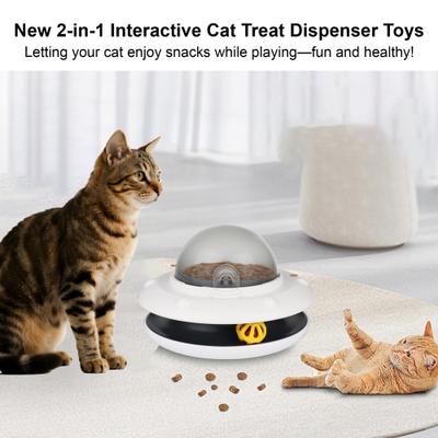 Show full view: Luckylala Electric Interactive Cat Feeder, White slide 2 of 10