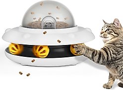 Luckylala Electric Interactive Cat Feeder, White
