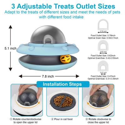 Show full view: Luckylala Electric Interactive Cat Feeder, Blue slide 8 of 11