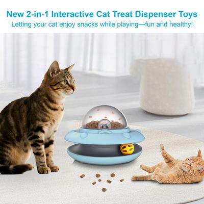 Show full view: Luckylala Electric Interactive Cat Feeder, Blue slide 3 of 11