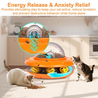 Show full view: Luckylala Electric Interactive Cat Feeder, Orange slide 4 of 10