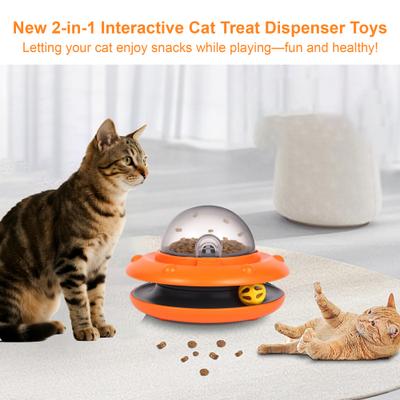 Show full view: Luckylala Electric Interactive Cat Feeder, Orange slide 2 of 10