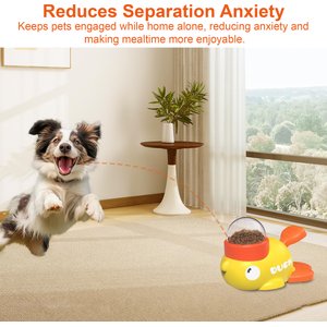 Shele Duck Shaped Dog & Cat Treat Dispenser Toy, Yellow
