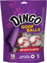 Dingo Goof Balls Chicken Flavor Dog Treat, 18 count