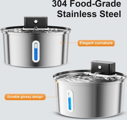 Show full view: Casfuy PWL-008 Wireless Smart 3-Mode Stainless Steel Cat Water Fountain, 108-oz slide 6 of 9