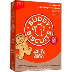 Buddy Biscuits with Peanut Butter Oven Baked Dog Treats, 16-oz box