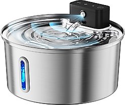 Casfuy PWL-008 Wireless Smart 3-Mode Stainless Steel Cat Water Fountain, 108-oz