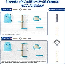 Coziwow 4-in1 Cat Tree Climber Set, Ocean Blue slide 2 of 9