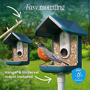 Bird Buddy PRO Solar Smart Bird Feeder, Blue