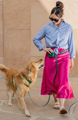 Show full view: Sunny Tails Cloud Lite Waterproof Dog Harness, Meadow Green, Medium: 20 to 29-in chest slide 6 of 10