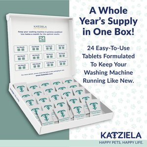 Katziela Washing Machine Cleaner Tablets for Pet Owners, 24 count