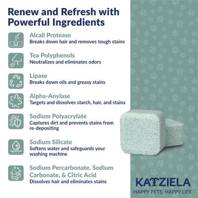 Show full view: Katziela Pro Washing Machine Cleaner Tablets, 24 count slide 7 of 8