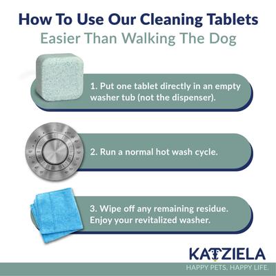 Show full view: Katziela Pro Washing Machine Cleaner Tablets, 24 count slide 5 of 8