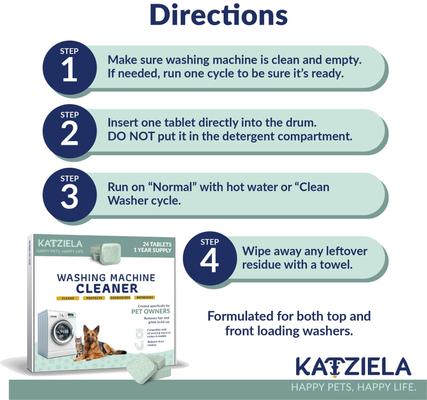 Show full view: Katziela Washing Machine Cleaner Tablets for Pet Owners, 24 count slide 6 of 9