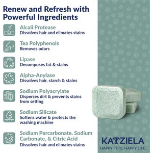 Katziela Washing Machine Cleaner Tablets for Pet Owners, 24 count