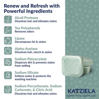 Show full view: Katziela Washing Machine Cleaner Tablets for Pet Owners, 24 count slide 5 of 9
