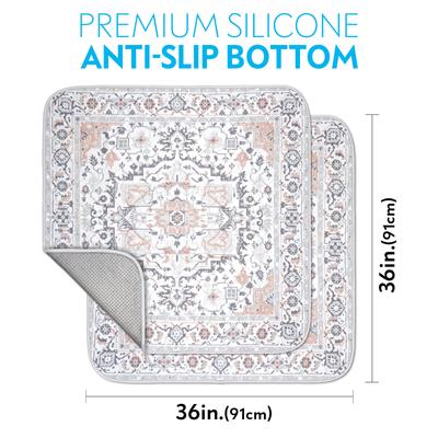 Show full view: Paw Inspired Designer Patterned Print Washable Dog Pee Pads, Light Persian, 36 x 36-in, 2 count slide 2 of 8