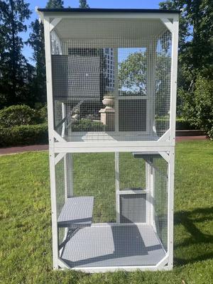 Show full view: Cesicia Indoor Cat Climbing Rack, Grey, 36.02 x 25.98 x 71.65-in slide 5 of 6