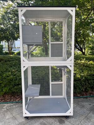 Show full view: Cesicia Indoor Cat Climbing Rack, Grey, 36.02 x 25.98 x 71.65-in slide 3 of 6