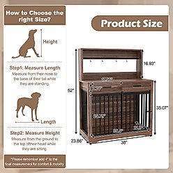 Cesicia Furniture Style Dog Crate Table, Brown, 38.00 x 23.86 x 52.00-in slide 2 of 7