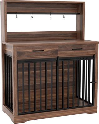 Show full view: Cesicia Furniture Style Dog Crate Table, Brown, 38.00 x 23.86 x 52.00-in slide 3 of 7