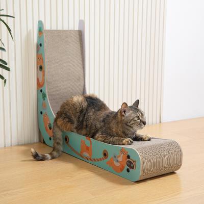 Show full view: Coziwow L-Shaped Cat Scratcher Toy, Blue slide 8 of 10