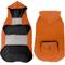 Show in main carousel: GOO-EEZ Hooded Packable Poncho Dog Raincoat, Orange/Charcoal, X-Small slide 1 of 4