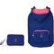 Show in main carousel: GOO-EEZ Hooded Packable Poncho Dog Raincoat, Navy/Pink, Large slide 1 of 4