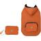 Show in main carousel: GOO-EEZ Hooded Packable Poncho Dog Raincoat, Orange/Charcoal, X-Small slide 2 of 4