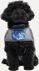 GOO-EEZ Dog Life Vest, Blue Leaf Print, X-Large slide 2 of 5