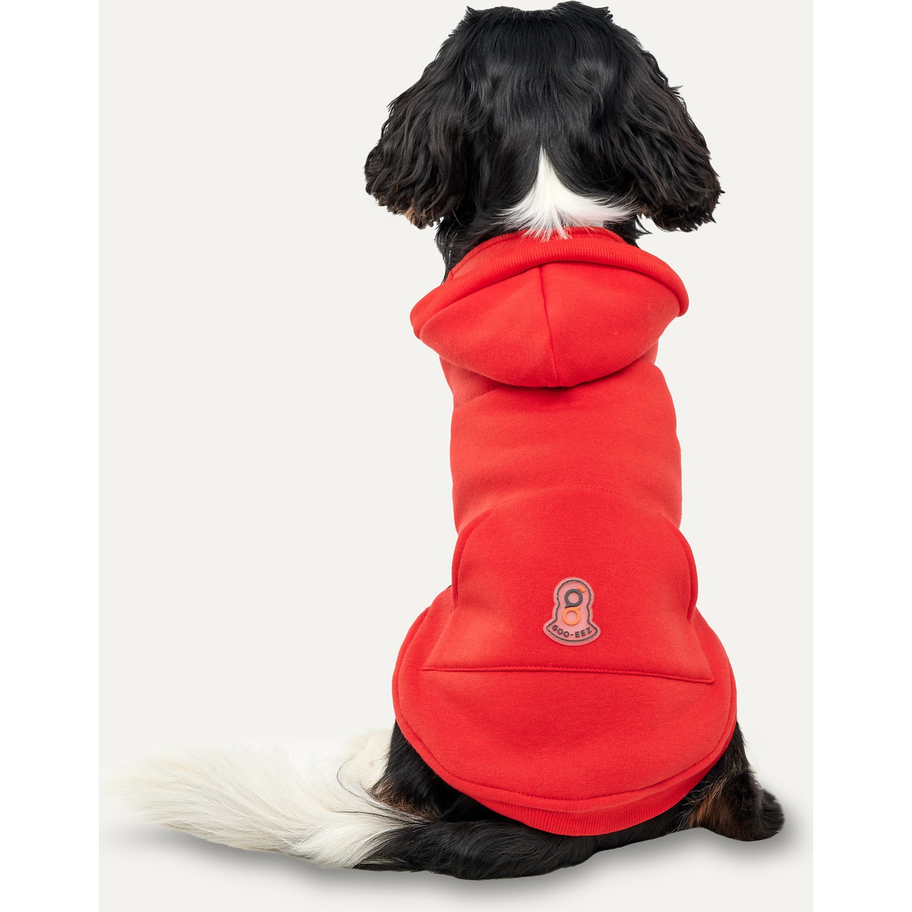 GOO-EEZ Kangaroo Fleece Dog Hoodie, Red, XX-Small