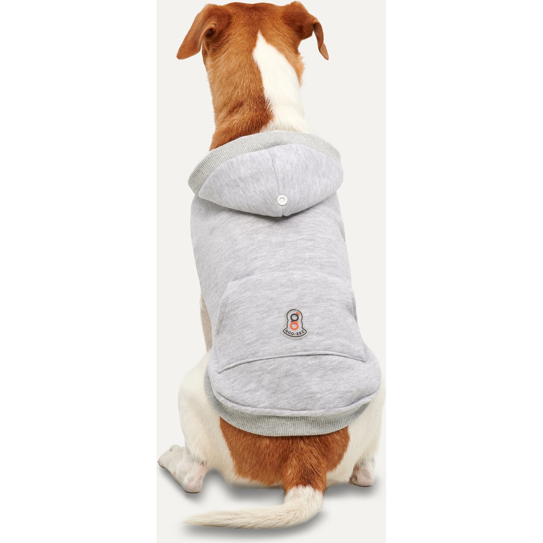 GOO-EEZ Kangaroo Fleece Dog Hoodie, Heather Grey, XX-Small