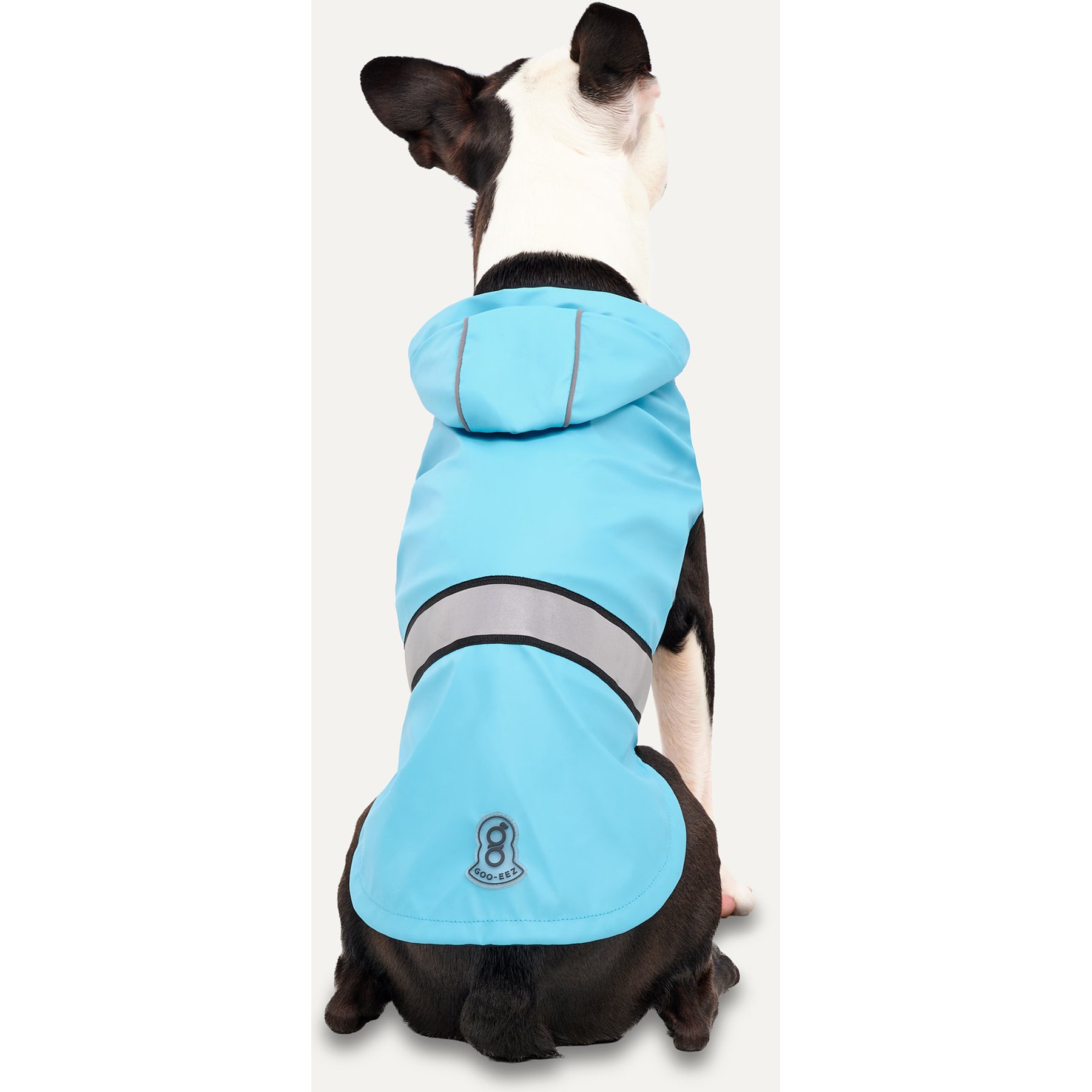 GOO-EEZ Reflective Hooded Dog Raincoat, Baby Blue, XX-Small