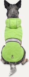 GOO-EEZ Reflective Hooded Dog Raincoat, Green Apple, XX-Large