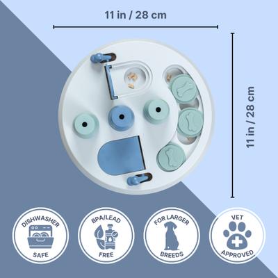 Show full view: TRIXIE Activity Flip Board X-Large Level 2 Strategy Game,Enrichment & Interactive Play, Treat Intermediate Dog Puzzle Toy, Blue slide 8 of 9