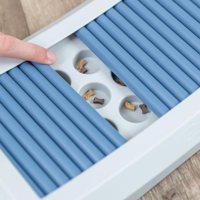 Show full view: TRIXIE Rod Board Level 1 Strategy Game, Enrichment & Interactive Play, Treat Beginner Dog Puzzle Toy, Blue slide 6 of 8