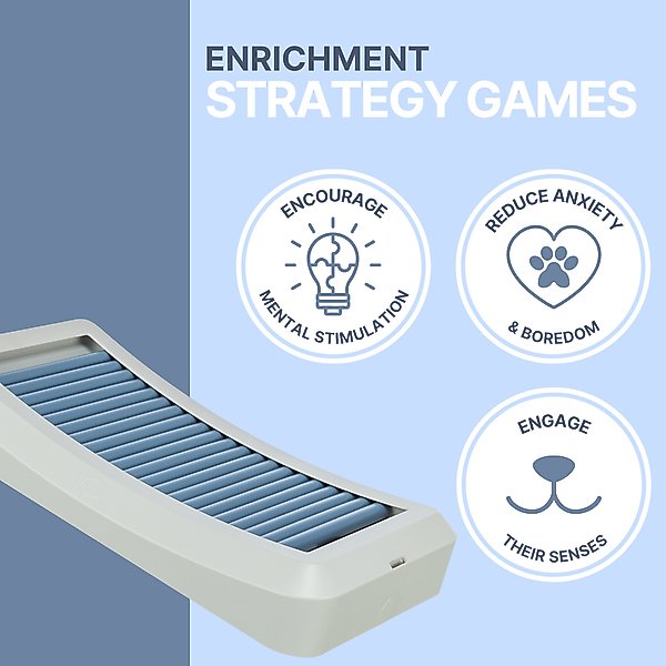 Show full view: TRIXIE Rod Board Level 1 Strategy Game, Enrichment & Interactive Play, Treat Beginner Dog Puzzle Toy, Blue slide 2 of 8