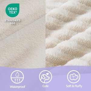 Lesure High-Back Orthopedic Dog Sofa Bed, Beige, Large