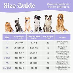 Lesure High-Back Orthopedic Dog Sofa Bed, Camel, Large slide 2 of 8