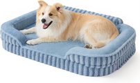 Lesure High-Back Orthopedic Dog Sofa Bed, Blue, L Plus