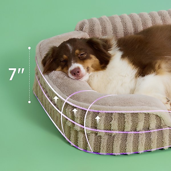 Show full view: Lesure High-Back Orthopedic Dog Sofa Bed, Camel, L Plus slide 4 of 10