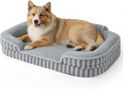 Lesure High-Back Orthopedic Dog Sofa Bed, Grey, X-Large slide 1 of 8