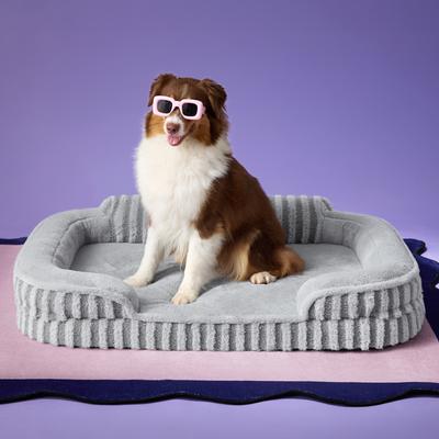 Show full view: Lesure High-Back Orthopedic Dog Sofa Bed, Grey, X-Large slide 3 of 11