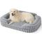 Show in main carousel: Lesure High-Back Orthopedic Dog Sofa Bed, Grey, Large slide 1 of 10