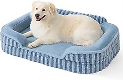 Lesure High-Back Orthopedic Dog Sofa Bed, Blue, Large