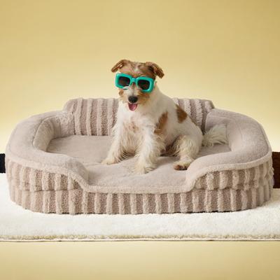 Show full view: Lesure High-Back Orthopedic Dog Sofa Bed, Camel, Medium slide 3 of 11