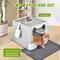 Show in main carousel: HOMAGICO Cat Litter Box with Mat, Light Grey slide 4 of 8