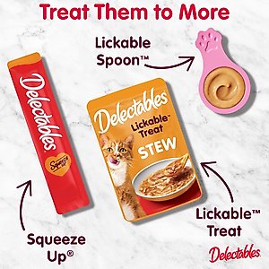 Hartz Delectables Squeeze Up Tuna & Salmon Grain-Free Lickable Cat Treats, 0.5-oz tube, 32 count