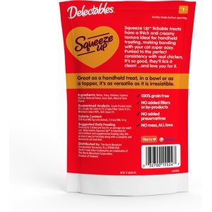 Hartz Delectables Squeeze Up Chicken Grain-Free Lickable Cat Treats, 0.5-oz tube, 32 count